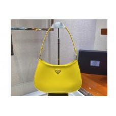 Prada Prada Cleo brushed leather shoulder bag in Yellow brushed leather Prada Prada Cleo brushed leather shoulder bag in Yellow brushed leather