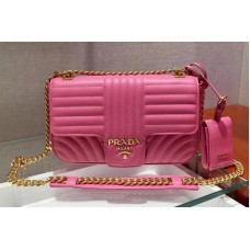 Prada Diagramme medium leather bags Pink Stitched leather Prada Diagramme medium leather bags Pink Stitched leather