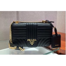 Prada Diagramme medium leather bags Black Stitched leather Prada Diagramme medium leather bags Black Stitched leather