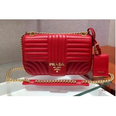 Prada Diagramme medium leather bags Red Stitched leather Prada Diagramme medium leather bags Red Stitched leather