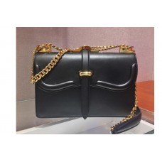 Prada Belle leather shoulder bags Black Calf Leather Prada Belle leather shoulder bags Black Calf Leather