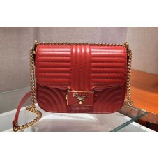 Prada Diagramme leather shoulder bags Red Calf leather Prada Diagramme leather shoulder bags Red Calf leather