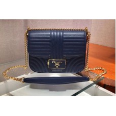 Prada Diagramme leather shoulder bags Blue Calf leather Prada Diagramme leather shoulder bags Blue Calf leather