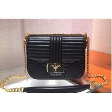 Prada Diagramme leather shoulder bags Black Calf leather Prada Diagramme leather shoulder bags Black Calf leather