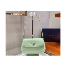 Prada Prada Cleo brushed leather shoulder bag with flap in Green brushed leather Prada Prada Cleo brushed leather shoulder bag with flap in Green brushed leather