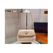 Prada Prada Cleo brushed leather shoulder bag with flap in Sand brushed leather Prada Prada Cleo brushed leather shoulder bag with flap in Sand brushed leather