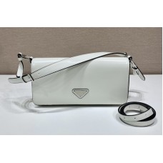 Prada Brushed leather Prada Femme bag in White Leather Prada Brushed leather Prada Femme bag in White Leather