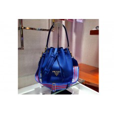 Prada Leather bucket bags Blue Calf leather Prada Leather bucket bags Blue Calf leather