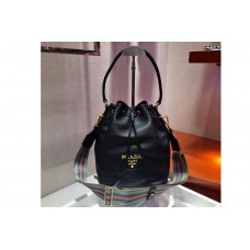 Prada Leather bucket bags Black Calf leather Prada Leather bucket bags Black Calf leather