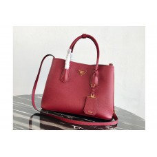 Prada Double Medium Bag in Red Saffiano leather Prada Double Medium Bag in Red Saffiano leather