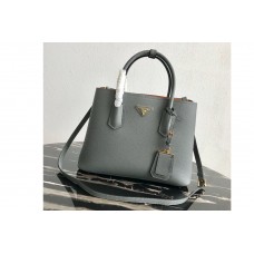 Prada Double Medium Bag in Gray Saffiano leather Prada Double Medium Bag in Gray Saffiano leather