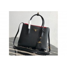 Prada Double Medium Bag in Black/Red Saffiano leather Prada Double Medium Bag in Black/Red Saffiano leather