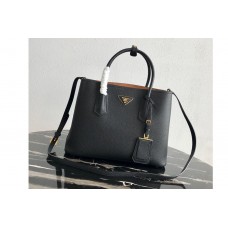 Prada Double Medium Bag in Black/Brown Saffiano leather Prada Double Medium Bag in Black/Brown Saffiano leather