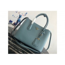 Prada 5 Double Medium Bag in Blue Saffiano leather
