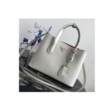 Prada 5 Double Medium Bag in White/Red Saffiano leather Prada 5 Double Medium Bag in White/Red Saffiano leather
