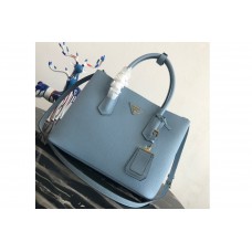 Prada 5 Double Medium Bag in Blue/Blue Saffiano leather