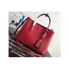 Prada Double Medium Bag in Red Saffiano leather Prada Double Medium Bag in Red Saffiano leather