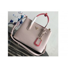 Prada Double Medium Bag in Pink Saffiano leather Prada Double Medium Bag in Pink Saffiano leather