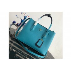 Prada Double Medium Bag in Blue/Black Saffiano leather Prada Double Medium Bag in Blue/Black Saffiano leather