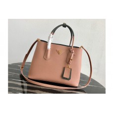 Prada Double Medium Bag in Pink/Gray Saffiano leather Prada Double Medium Bag in Pink/Gray Saffiano leather