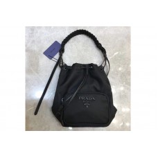 Prada Bucket Shoulder Bag In Black Nylon Prada Bucket Shoulder Bag In Black Nylon