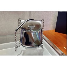 Prada Brushed leather mini-bag in Silver brushed leather Prada Brushed leather mini-bag in Silver brushed leather