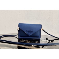 Prada Saffiano leather mini-bag in Blue Saffiano leather Prada Saffiano leather mini-bag in Blue Saffiano leather