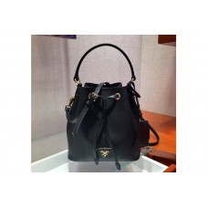 Prada Saffiano Leather Bucket Bag in Black Saffiano leather Prada Saffiano Leather Bucket Bag in Black Saffiano leather