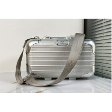 Christian Dior 64 DIOR and RIMOWA Hand Case hand luggage in Gray Dior Oblique Aluminum