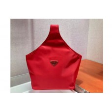 Prada Women Nylon Bucket Tote Bags Red Nylon Prada Women Nylon Bucket Tote Bags Red Nylon