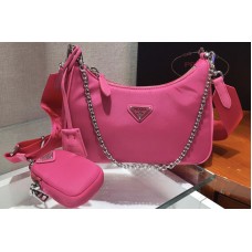Prada Re-Edition 2005 nylon and Saffiano leather mini-bags Rose Re-Nylon Prada Re-Edition 2005 nylon and Saffiano leather mini-bags Rose Re-Nylon