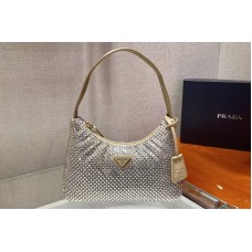 Prada Satin mini-bag with artificial crystals in Apricot Fabric Prada Satin mini-bag with artificial crystals in Apricot Fabric