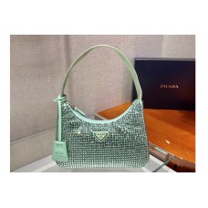 Prada Satin mini-bag with artificial crystals in Green Fabric Prada Satin mini-bag with artificial crystals in Green Fabric