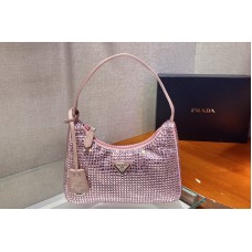 Prada Satin mini-bag with artificial crystals in Pink Fabric Prada Satin mini-bag with artificial crystals in Pink Fabric