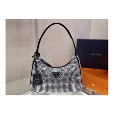 Prada Satin mini-bag with artificial crystals in Black Fabric Prada Satin mini-bag with artificial crystals in Black Fabric