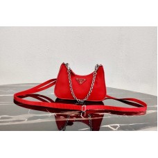 Prada Mini Hobo Bag in Red Nylon