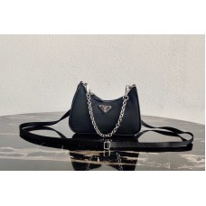 Prada Mini Hobo Bag in Black Nylon