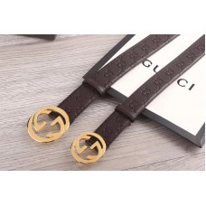 Gucci 34mm/38mm Signature leather belts Brown