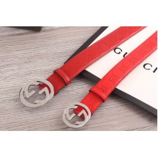 Gucci 34mm/38mm Signature leather belts Red