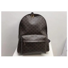 Celine MEDIUM BACKPACK IN TRIOMPHE CANVAS AND CALFSKIN
