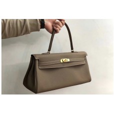 Hermes elly Shoulder Bag in Gray Togo Leather