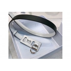 Dior taigne lambskin belt With Silver CD buckle in White lambskin Leather Dior taigne lambskin belt With Silver CD buckle in White lambskin Leather