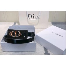 Dior taigne lambskin belt With Silver CD buckle in Black lambskin Leather Dior taigne lambskin belt With Silver CD buckle in Black lambskin Leather