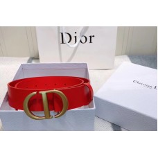 Dior taigne 35mm belt With CD logo Buckle in Red Calfskin Leather Dior taigne 35mm belt With CD logo Buckle in Red Calfskin Leather