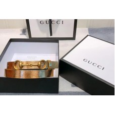 Women&# Gucci 230127 Leather belt 2cm in Gold Leather Women&# Gucci 230127 Leather belt 2cm in Gold Leather