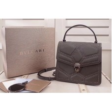 Bvlgari Serpenti Forever Crossbody Bags Gray Original Leather Bvlgari Serpenti Forever Crossbody Bags Gray Original Leather