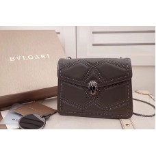 Bvlgari Serpenti Forever Flap Cover Bags Gray Original Leather Bvlgari Serpenti Forever Flap Cover Bags Gray Original Leather