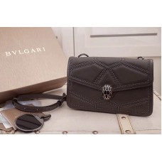 Bvlgari Serpenti Forever Flap Cover Bags Gray Original Leather Bvlgari Serpenti Forever Flap Cover Bags Gray Original Leather
