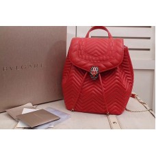 Bvlgari Serpenti Forever Backpack Red Nappa Leather