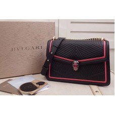 Bvlgari Serpenti Forever Serpenti Diamond Blast Flap Cover Bags Red/Black Quilted Nappa Leather Bvlgari Serpenti Forever Serpenti Diamond Blast Flap Cover Bags Red/Black Quilted Nappa Leather